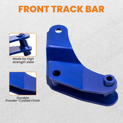 Track Bar Bracket for Dodge Ram 2500 3500 4x4 2003-2008 With 2.5 to 6 Inch Lift Panhard Bar Drop Relocation Kit to Improve Steering, blue steel bracket