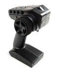 DX3 Smart Three Channel Transmitter With SR315 Receiver for RC cars and trucks, side view with foam covered wheel
