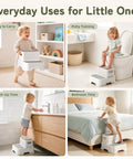Image showing Rock Solid Two Step Stool For Toddlers for everyday use, aiding potty training, wash-up, and reaching beds.