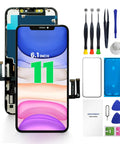 IPhone 11 Screen Replacement Kit 6.1 Inch LCD Digitizer Assembly With 3D Touch Tools Tempered Glass Waterproof Frame Adhesive