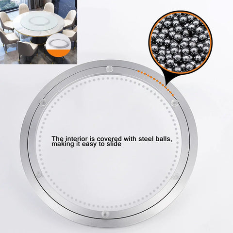 Premium Aluminum Lazy Susan Bearing Rotating Turntable Swivel Plate Hardware Runs Butter Smooth For Dining Table And Workbench 14 Inch Heavy Duty Metal Construction Built Like A Tank For Any Home Project