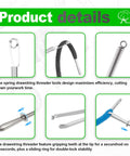 Close-up of threader tools design for 12 Replacement Drawstrings for Pants, Jackets and Hoodies in White and Black Plus 3 Threaders