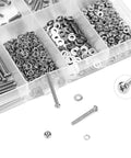 All In One Stainless Steel M2.5 Machine Screw Kit With Phillips Pan Head, 7 Sizes From 4mm To 20mm, Includes Hex Nuts, 560 Pieces