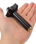 Plastic Ice Cream Maker Nut Fastener Replacement Part held in hand, black durable material, universal fit for machines