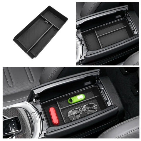 Center Console Organizer for Mercedes G Class G Wagon G550 G63 AMG G350 W463 W464 2018 to 2026 shown with items stored inside