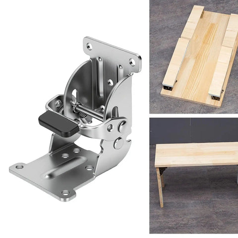 Carbon Steel Self Locking Hinges Folding Table Leg Brackets With 180 Degree Lock Design And Electroplated Finish for heavy-duty use