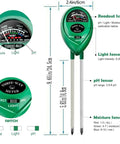 Diagram of 3 In 1 Soil Moisture Light And PH Tester For Home Garden Lawn Farm Indoor Outdoor Use Easy Plug And Play Plant Health Meter