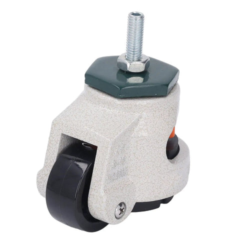 Heavy Duty Stem Caster With Swivel And Adjustable Leveling Plate, Tough As Nails 880 Pound Load Capacity For Furniture And Workshop Equipment, Legit Smooth Nylon Rollers That Glide Like Butter