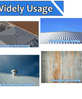Variety of roofing materials including pre-coated steel, aluminum, stainless steel, and galvanized steel shown for 2 In 1 Hand Seamer For Standing Seam Roofing, 90 Degree And 180 Degree Sheet Metal Bender Tool, Heavy Duty Metal Roofing Tool With Sturdy Steel Construction And Anti Slip Finish For Fast, Durable Seams