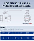 Diagram of 2 Pack 316 Stainless Steel Ball Valve Half Inch NPT Female Full Port Heavy Duty Shut Off For Water Oil Gas 1000 WOG Locking Handle specifications.