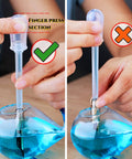 Demonstration using Fountain Pen Cleaning Kit With Nibs Cleaner For Smooth Ink Flow Across International And European Calibers 2.3mm 3.2mm 3.4mm 3.8mm 4mm with correct finger press technique.
