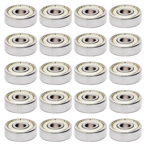 Alt Tag: 626ZZ Deep Groove Ball Bearings Set, 20 Pack, Double Shielded Carbon Steel Bearings in 6mm Bore, 19mm Outer Diameter view