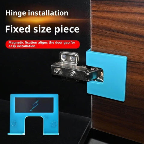 Magnetic Hinge Jig Kit For Quick No Drill Needed Door Install And Drawer Woodworking Accurate Hinges Cutting Guide image