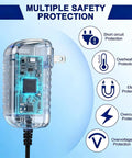 12V AC/DC Wall Charger Power Supply For Yaesu Standard Horizon Radios with safety features diagram