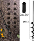Heavy Duty Garden Auger Drill Bit 14.6 Inch Long No Fuss Tool For Quick Planting Bulbs Flowers And Bedding Plants Fits Three Eighths Inch Hex Drive