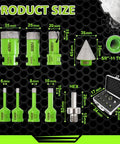 Pro Grade Diamond Core Drill Bits Set for Tile and Stone Hole Saw Kit 9 Pc Includes 6mm 8mm 10mm bits and hex adapter display