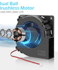 Heavy Duty IP67 120mm Blower Fan With Dual Ball Bearings 12V DC Brushless 5 Inch 2 Pin High Airflow
