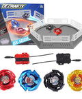 Stadium Battling Set With 4 Spinning Tops 2 Launchers And Arena Featuring X Acceleration Rail showcasing arena and contents