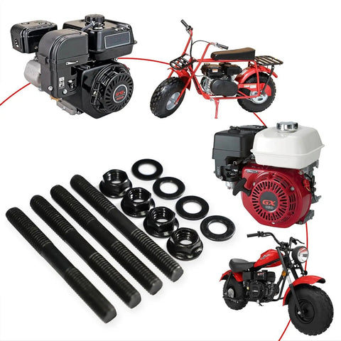 Heavy Duty Cylinder Head Studs Kit For Predator 212 And Clone Engines Non Hemi Coleman CT200U Go Kart Baja Hisun Tillotson 196cc 212 225 Engine Family Compatible With Honda GX160 GX200 For Serious High RPM Power And Compression with engine and mini bike examples