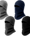 Winter Fleece 4 Piece 3 In 1 Hat Set For Men With Ear Flap Windproof Neck Warmer Gaiter And Knit Skull Cap Ultra Warm Thermal