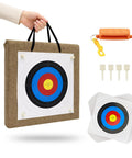 20 Inch Straw Archery Target For Backyard Practice with target face, 2.4 inch thick, includes accessories for recurve, compound bows under 20 lbs