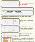 Installation methods for Beefy Heavy Duty Sliding Closet Door Hardware Kit with 150 Inch Barn Door Track and 4 Wheel Set.