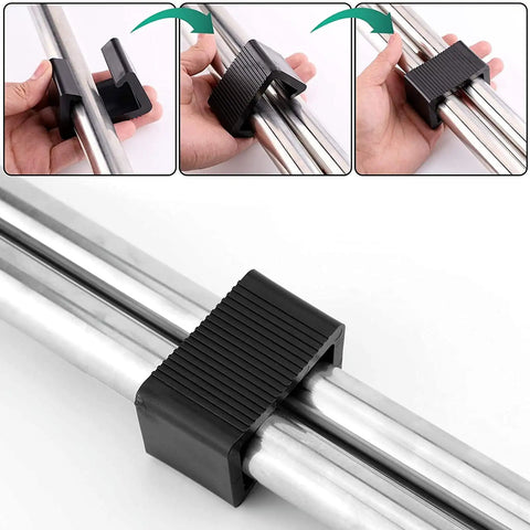 Outdoor Patio Sofa Clips Set 10 Pcs Sectional Connector Fasteners For Wicker Rattan Lounge Furniture Easy No Tool Install Secure Clamps For Cushions Gaps Medium Size Durable Plastic in use.