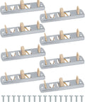 Sliding Closet Door Floor Guide Kit Compatible With Prime-Line N 6560, 8 stamped steel bases with brown nylon tips and screws