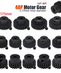 Heavy Duty 48P 83T Hardened Steel Spur Gear Set With 18T 19T 20T 21T Pinions for 1/10 RC cars, showing multiple gear sizes
