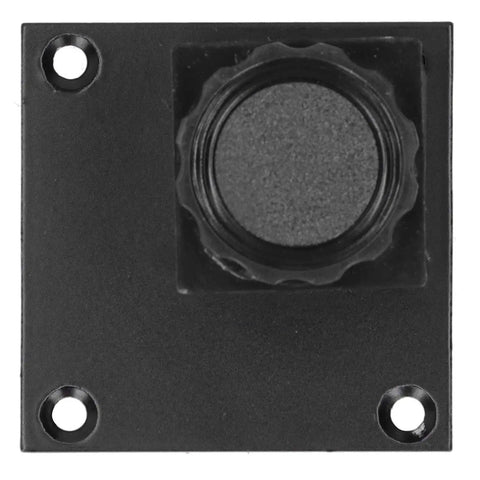 Top view of black aluminum alloy Adjustable Furniture Leg Set for Sofa Cabinet TV Stand with square base and leveling knob