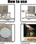Killer Quality Electric Pizza Dough Presser And Pastry Roller Sheeter No Sweat Tortilla And Flatbread Maker For Home Kitchens Whisper Quiet Motor Baking Essential usage instructions.