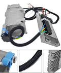 Universal A C Electric Compressor 20Cc Per Stroke 12 Volt Auto Truck Bus Air Conditioning R134a with wiring and aluminum block.