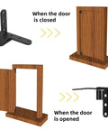 Heavy Duty Black 4 Pack Door Pivot Hinges 270 Degree Rotation Up To 176 Lbs 201 Stainless Steel For Wood Doors