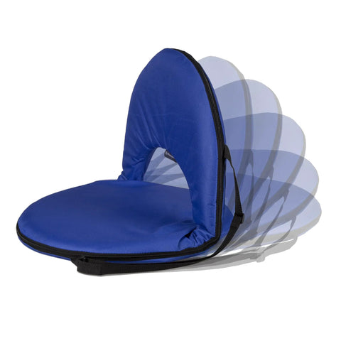 Go Anywhere Camping Chair With Padded Seat And Backrest Adjustable And Ultra Portable Lightweight Blue Alloy Steel Frame