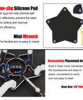 Diagram of Five Pack Flexible Helping Hands Soldering Stand With Adjustable Goosenecks And USB Magnifying Lamp components.
