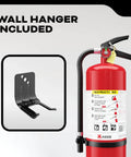 Pro Grade Fire Extinguisher For Office And School Use Rechargeable 4A60BC with wall hanger, steel body, heavy duty valve