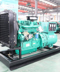 Heavy Duty Automatic Start Generator Set Featuring Standby Power System Control And Backup Electricity Supply For Industrial Commercial Applications in warehouse.