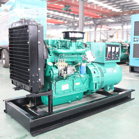 Heavy Duty Automatic Start Generator Set Featuring Standby Power System Control And Backup Electricity Supply For Industrial Commercial Applications in warehouse.