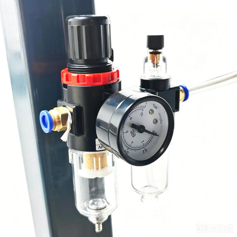 Heavy Duty Pneumatic Pipe Cutter For 0.78 To 3.94 Inch Round And Square Metal Tubes 220V pressure regulator close-up