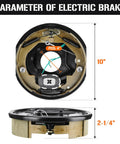 AEagle 5 drum brake kit, 4.5 in bolt circle, 10x2-1/4 in self-adjusting electric brake for 3,500-lb trailer axles