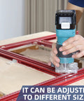 Game Changing Adjustable Router Template And Heavy Duty Aluminum Rail Guide With Dual Scale Markers for precise shaping with palm router.