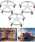 Heavy Duty Drum Dolly Built Tough With Q235 Steel Five Wheels 1250 Lb Load Capacity Secure Load Design To Stop Sagging And Tipping, five-wheel steel drum dolly