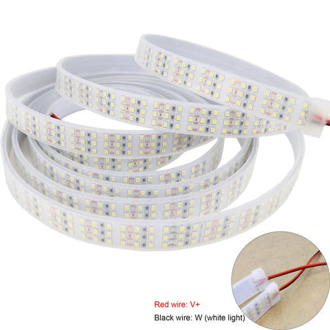 Coiled view of 16.4Ft Triple Row LED Strip Lights Daylight White 6000K DC12V 1800 LEDs Dimmable Flexible Outdoor IP67