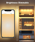 Smart Under Cabinet Puck Lights 4 Pack 2.75 Inch Dimmable LEDs Works With Alexa And Google Home WiFi app control interface