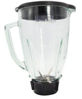 Replacement 48 Ounce Glass Jar Set For Blenders 6 Piece Cup Assembly With Jar Base Cap Blade Gasket Round Lid Center Fill Plug And Play Fits Oster And Osterizer Blenders Standard Motor Base Opening