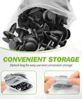 8mm Hole Nylon Bumper Retainer Clips 100 Pack Push Type For Toyota GM Ford Vehicles in ziplock bag for convenient storage