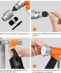 Step-by-step guide using Go-To Pneumatic Hydraulic Rivet Nut Gun Set With 8 Mandrels And Storage Case Heavy-Duty Riveter