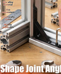 Heavy Duty Black Corner Brackets For 20 Series T Slot Aluminum Extrusion Build With 20 L Shape Joints, 80 Screws And Wrench Kit for DIY projects.