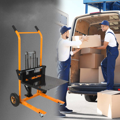Rock Solid Hydraulic Pallet Jack Stacker With 440 Lb Heavy Load Capacity Smooth Rolling Warehouse Dolly For Boxes Tools Zero Stress Loading Workhorse Built Tough Daily Grind