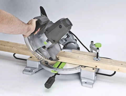 Beefy 15 Amp 10 Inch Compound Miter Saw With Laser Guide And Nine Positive Miter Stops For Fast Precise Bevel And Miter Cuts Perfect